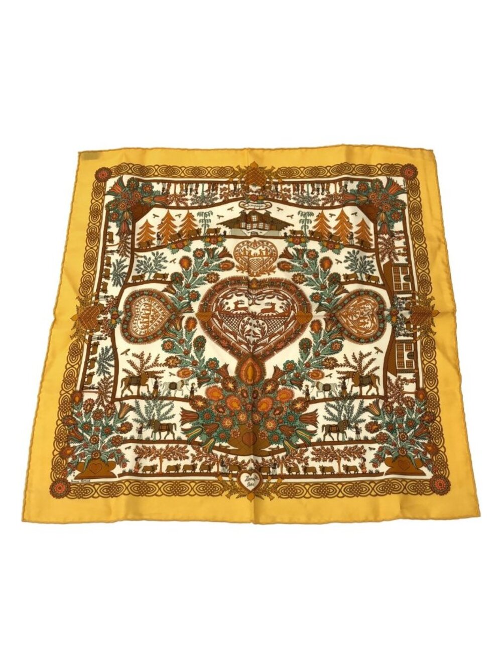 Hermes Carre 45 Decoupages Kirie Scarf